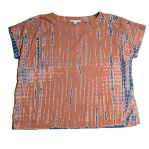 J. Jill Pure Jill Linen Top Women’s S Boho purejill Elements Tie Dye Shirt